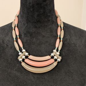 Lucite Curved Necklace 20.5"